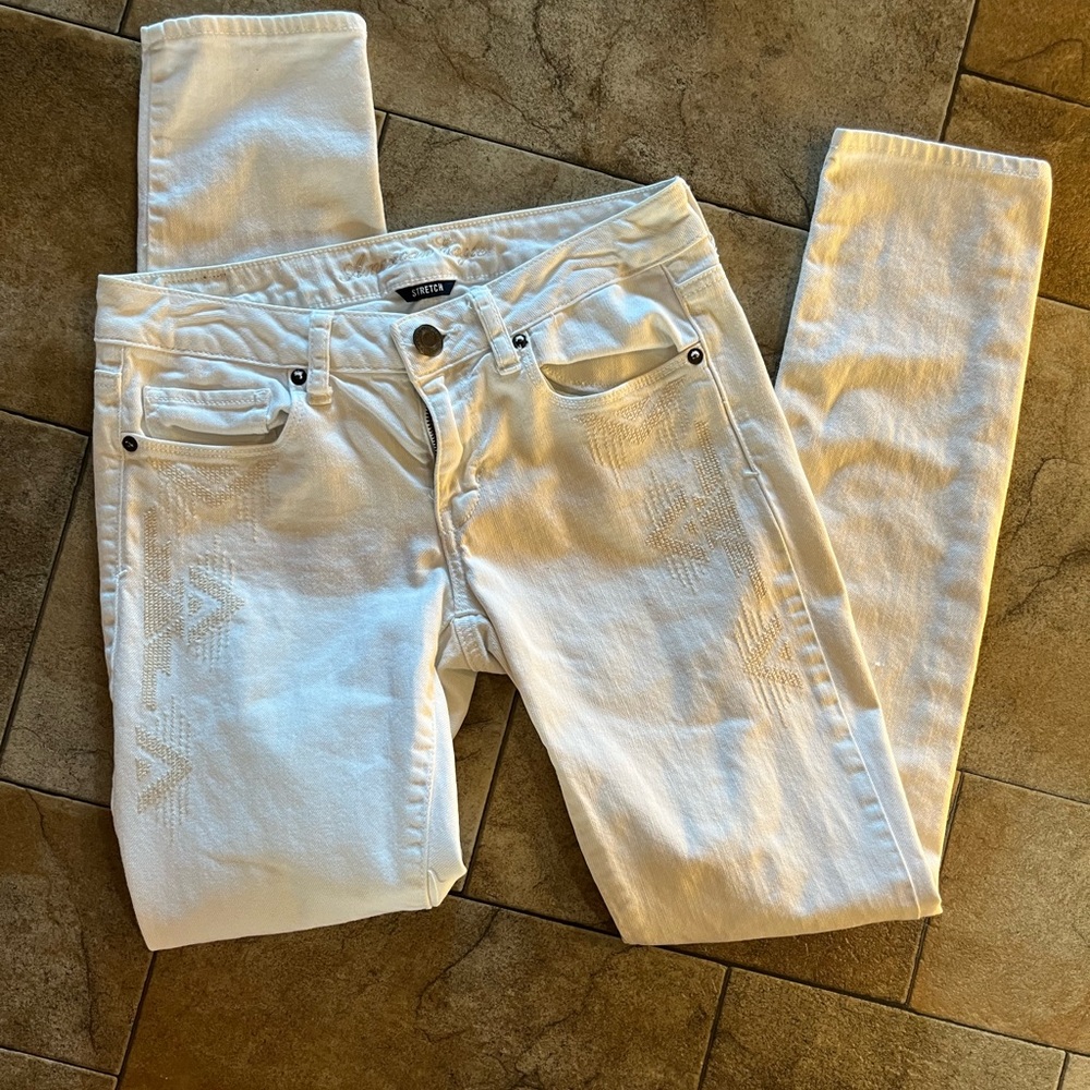 American Eagle Outfitters Women's White Skinny Jeans